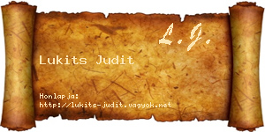 Lukits Judit névjegykártya
